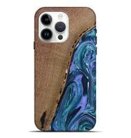 iPhone 15 Pro Max Wood Live Edge Phone Case - Gavin (Blue, 725578)