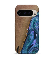 Pixel 9 Pro Wood Live Edge Phone Case - Gavin (Blue, 725578)