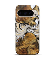 Pixel 9 Pro Wood Live Edge Phone Case - Karson (Black & White, 725587)