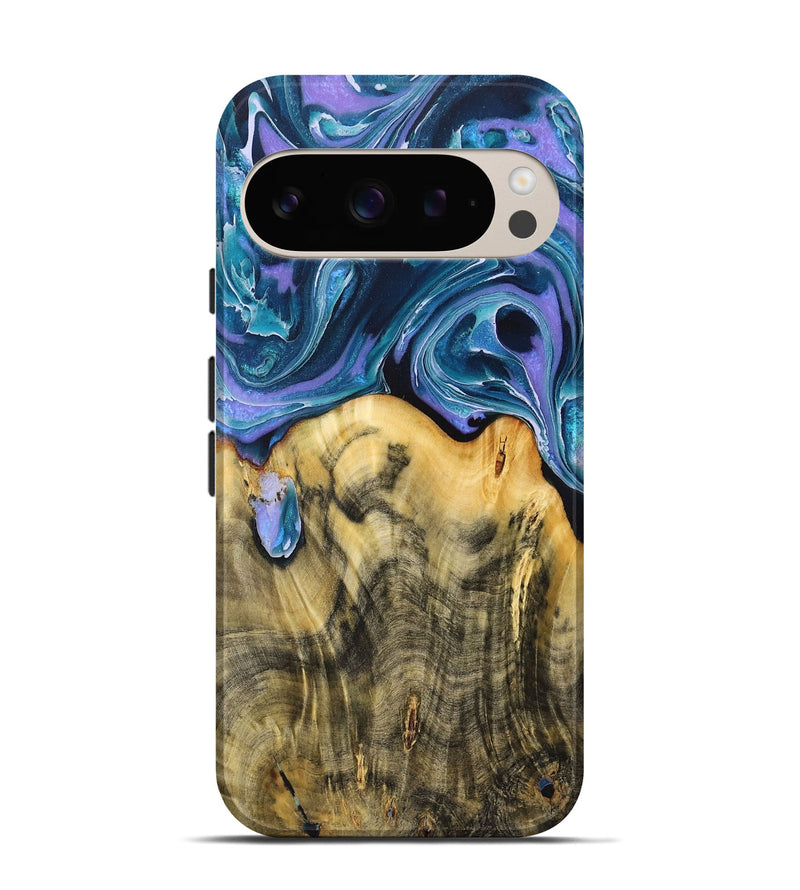 Pixel 9 Pro Wood Live Edge Phone Case - Jonathan (Purple, 725588)