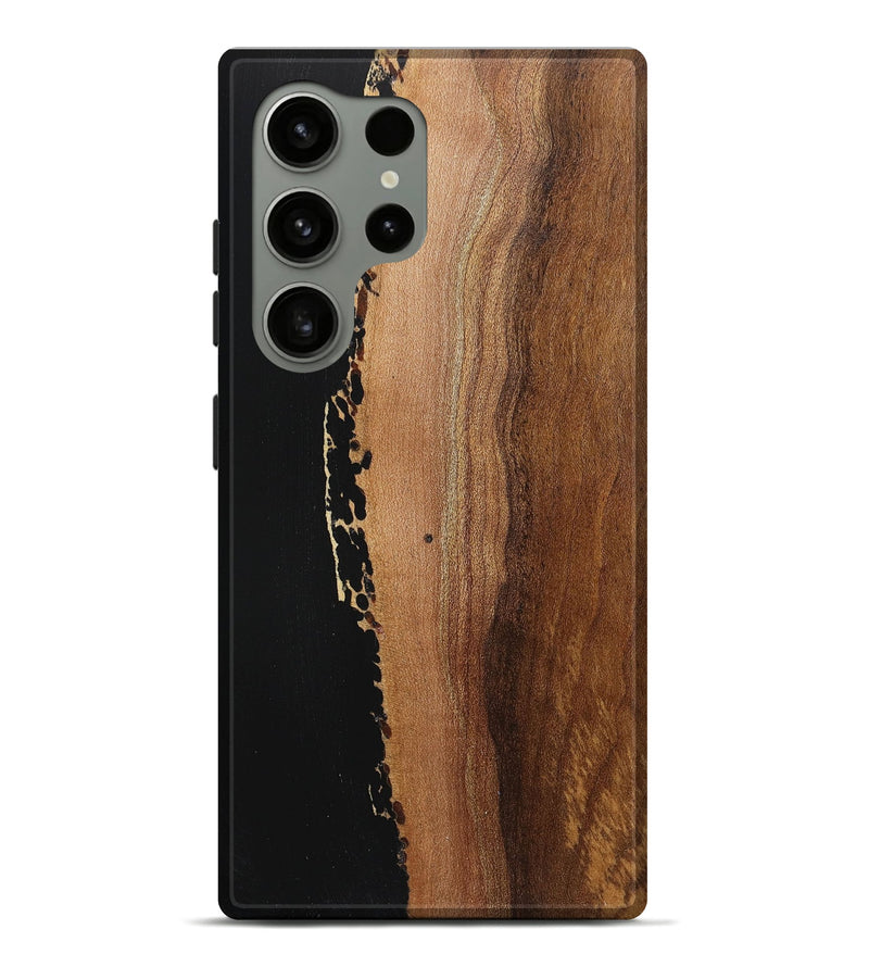 Galaxy S24 Ultra Wood Live Edge Phone Case - Ericka (Pure Black, 725591)