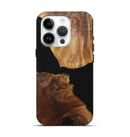 iPhone 15 Pro Wood Live Edge Phone Case - Ashton (Pure Black, 725592)