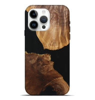 iPhone 15 Pro Max Wood Live Edge Phone Case - Ashton (Pure Black, 725592)