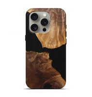 iPhone 16 Pro Wood Live Edge Phone Case - Ashton (Pure Black, 725592)