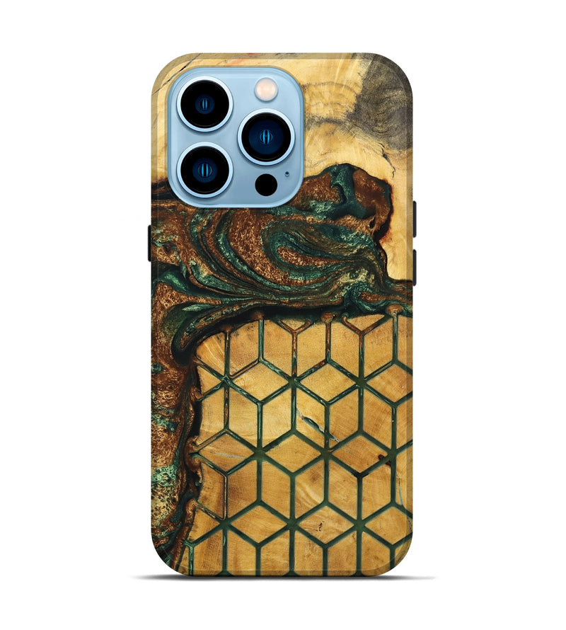 iPhone 14 Pro Wood Live Edge Phone Case - Brenden (Pattern, 725593)