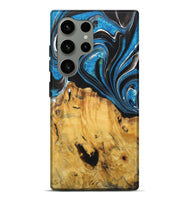 Galaxy S24 Ultra Wood Live Edge Phone Case - Danielle (Blue, 725598)