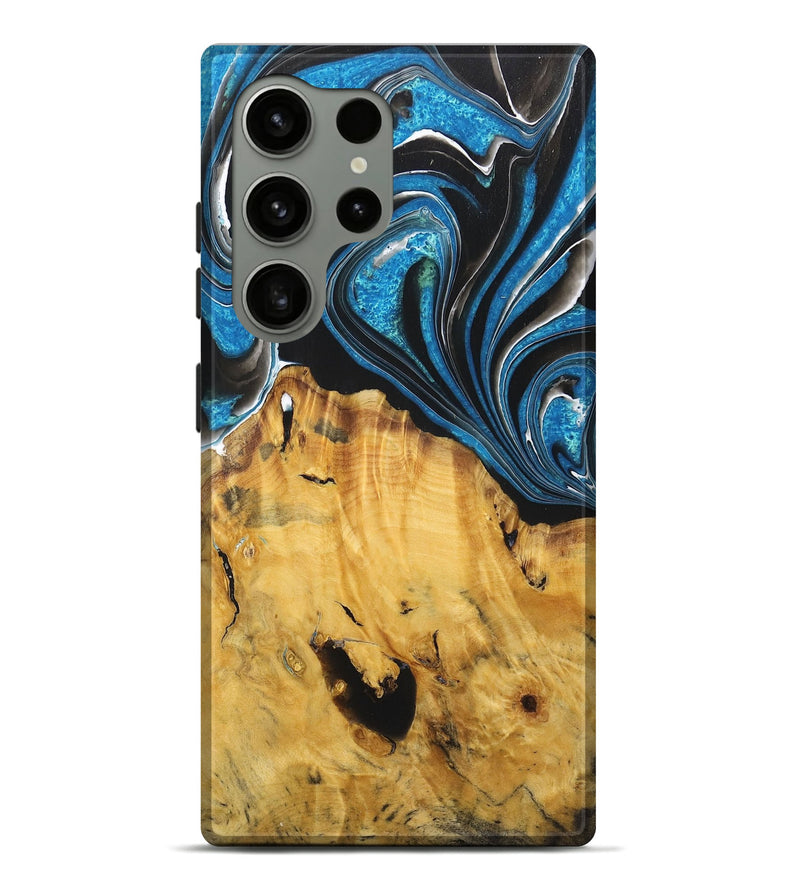 Galaxy S24 Ultra Wood Live Edge Phone Case - Danielle (Blue, 725598)