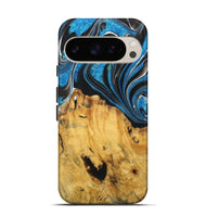 Pixel 9 Pro Wood Live Edge Phone Case - Danielle (Blue, 725598)