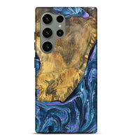 Galaxy S24 Ultra Wood Live Edge Phone Case - Raelyn (Blue, 725599)