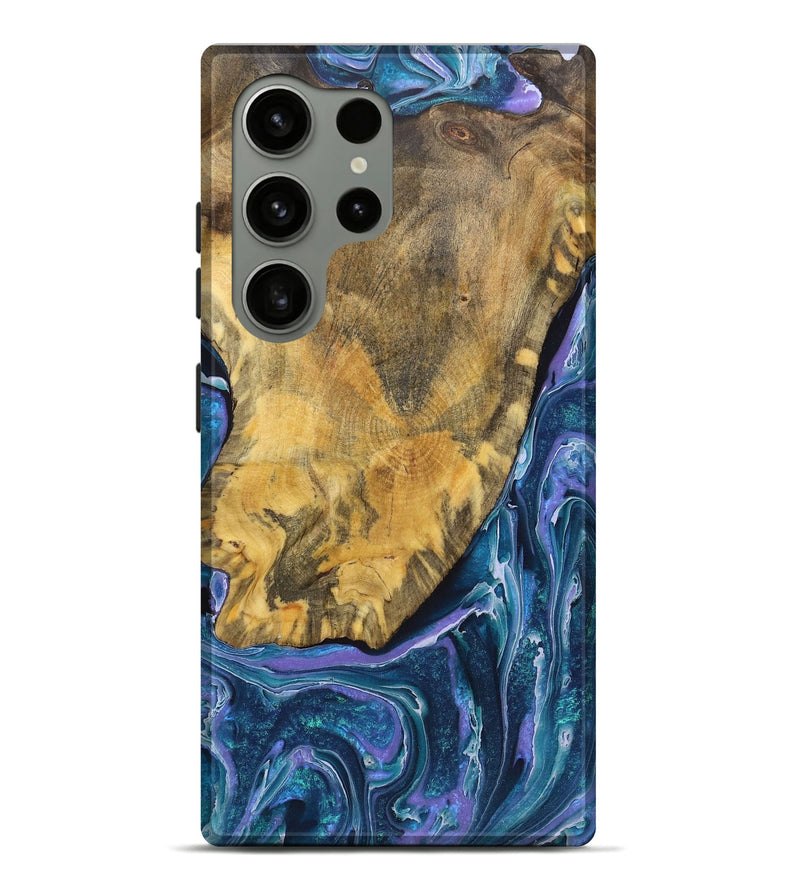 Galaxy S24 Ultra Wood Live Edge Phone Case - Raelyn (Blue, 725599)