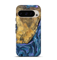 Pixel 9 Pro Wood Live Edge Phone Case - Raelyn (Blue, 725599)