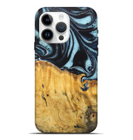 iPhone 15 Pro Max Wood Live Edge Phone Case - Sidney (Blue, 725600)