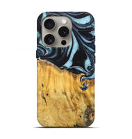 iPhone 16 Pro Wood Live Edge Phone Case - Sidney (Blue, 725600)