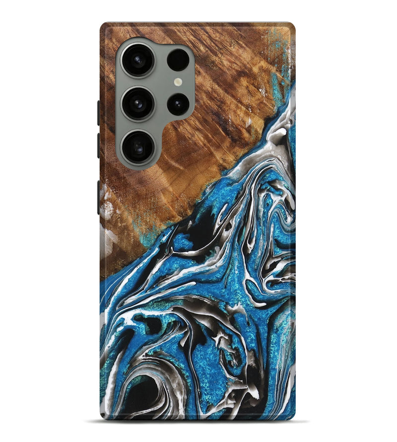 Galaxy S24 Ultra Wood Live Edge Phone Case - Alice (Blue, 725601)