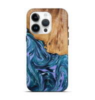 iPhone 15 Pro Wood Live Edge Phone Case - Chase (Purple, 725605)