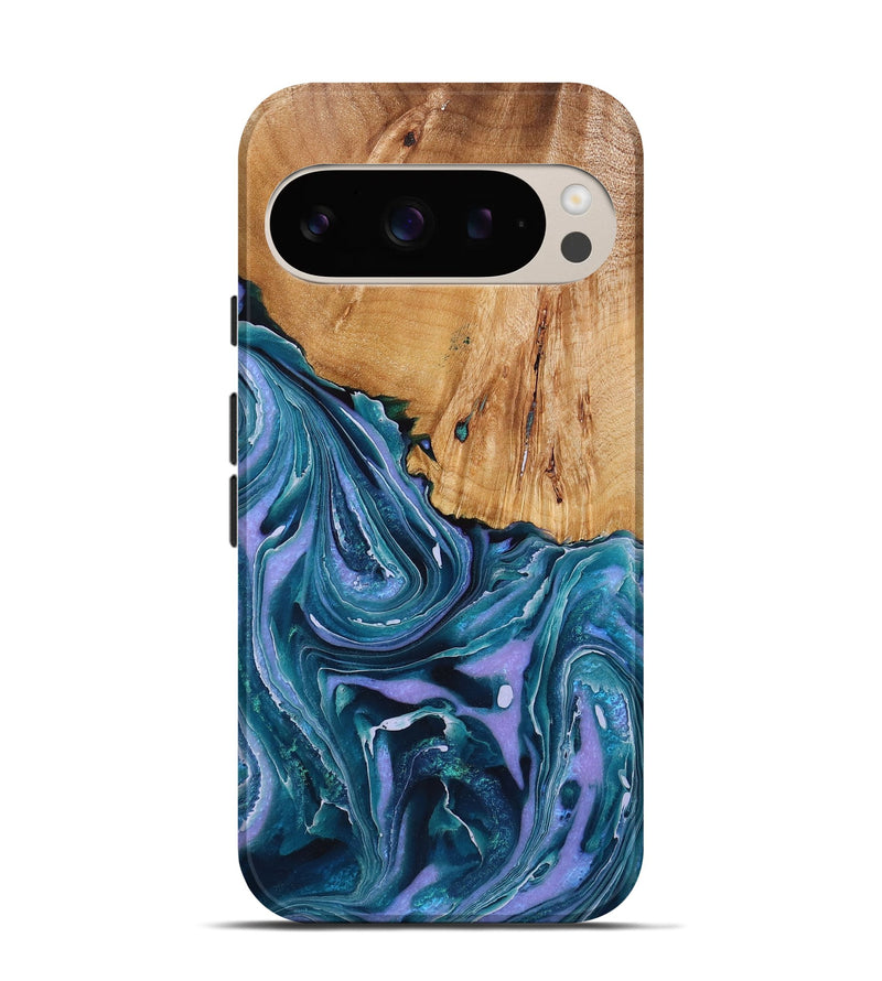 Pixel 9 Pro Wood Live Edge Phone Case - Chase (Purple, 725605)