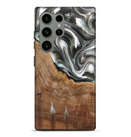 Galaxy S24 Ultra Wood Live Edge Phone Case - Bennett (Black & White, 725606)