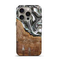 iPhone 16 Pro Wood Live Edge Phone Case - Bennett (Black & White, 725606)