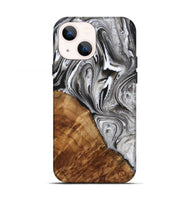 iPhone 13 Wood Live Edge Phone Case - Patsy (Black & White, 725607)