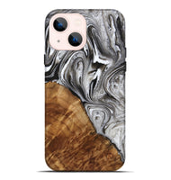 iPhone 14 Plus Wood Live Edge Phone Case - Patsy (Black & White, 725607)