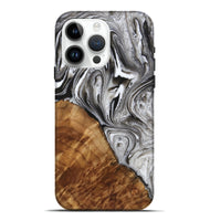 iPhone 15 Pro Max Wood Live Edge Phone Case - Patsy (Black & White, 725607)