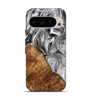 Pixel 9 Pro Wood Live Edge Phone Case - Patsy (Black & White, 725607)