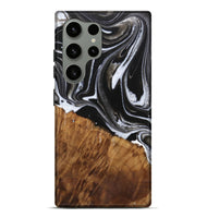 Galaxy S24 Ultra Wood Live Edge Phone Case - Staci (Black & White, 725609)