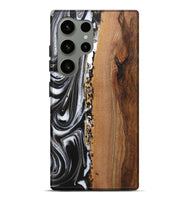 Galaxy S24 Ultra Wood Live Edge Phone Case - Amie (Black & White, 725610)