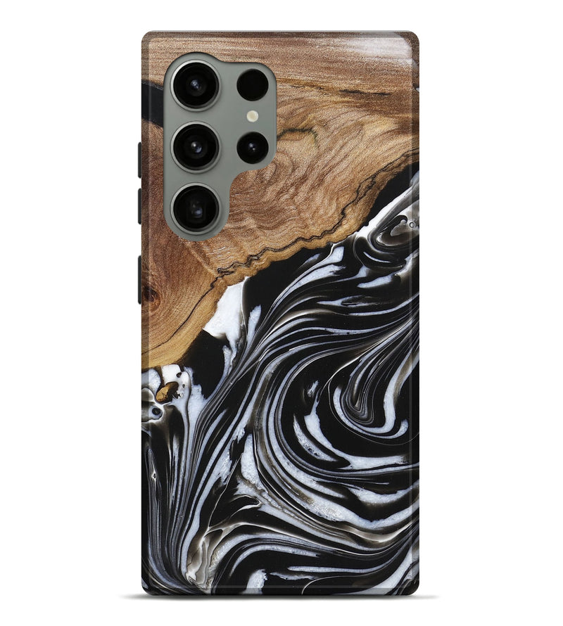 Galaxy S24 Ultra Wood Live Edge Phone Case - Lexi (Black & White, 725611)