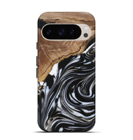 Pixel 9 Pro Wood Live Edge Phone Case - Lexi (Black & White, 725611)