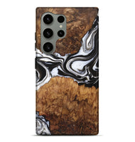 Galaxy S24 Ultra Wood Live Edge Phone Case - Irving (Black & White, 725612)