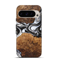 Pixel 9 Pro Wood Live Edge Phone Case - Irving (Black & White, 725612)