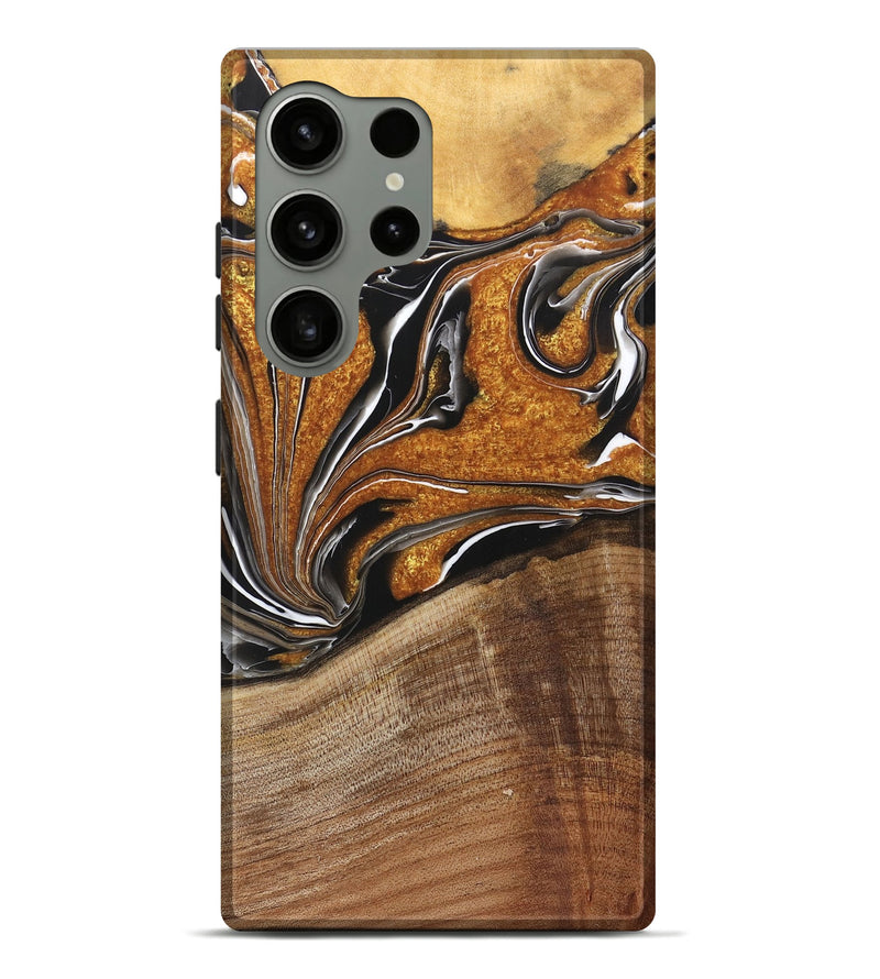 Galaxy S24 Ultra Wood Live Edge Phone Case - Daxton (Black & White, 725613)