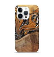 iPhone 15 Pro Wood Live Edge Phone Case - Daxton (Black & White, 725613)