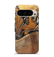 Pixel 9 Pro Wood Live Edge Phone Case - Daxton (Black & White, 725613)