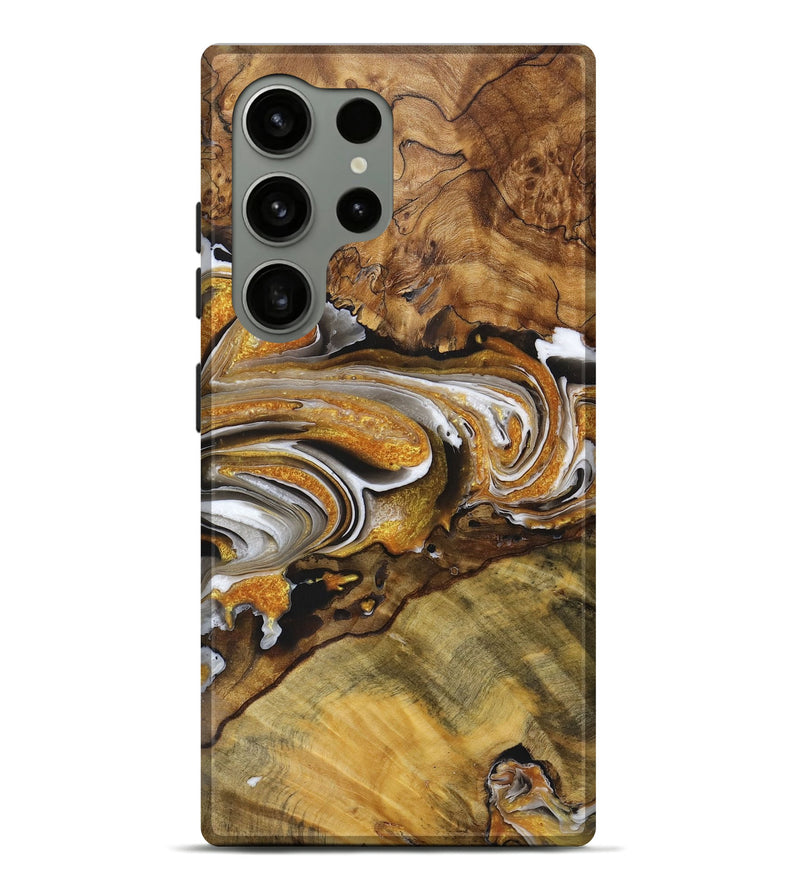 Galaxy S24 Ultra Wood Live Edge Phone Case - Terrance (Black & White, 725615)