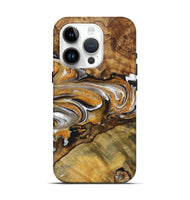 iPhone 15 Pro Wood Live Edge Phone Case - Terrance (Black & White, 725615)