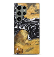 Galaxy S24 Ultra Wood Live Edge Phone Case - Ophelia (Black & White, 725617)