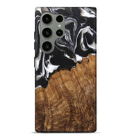 Galaxy S24 Ultra Wood Live Edge Phone Case - Aviana (Black & White, 725618)