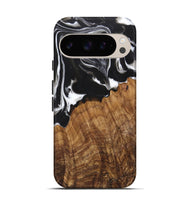 Pixel 9 Pro Wood Live Edge Phone Case - Aviana (Black & White, 725618)