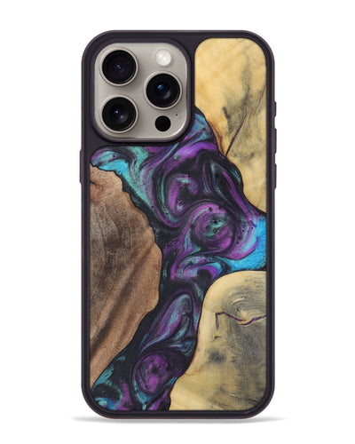 iPhone 15 Pro Max Wood Phone Case - Florence (Purple, 725661)