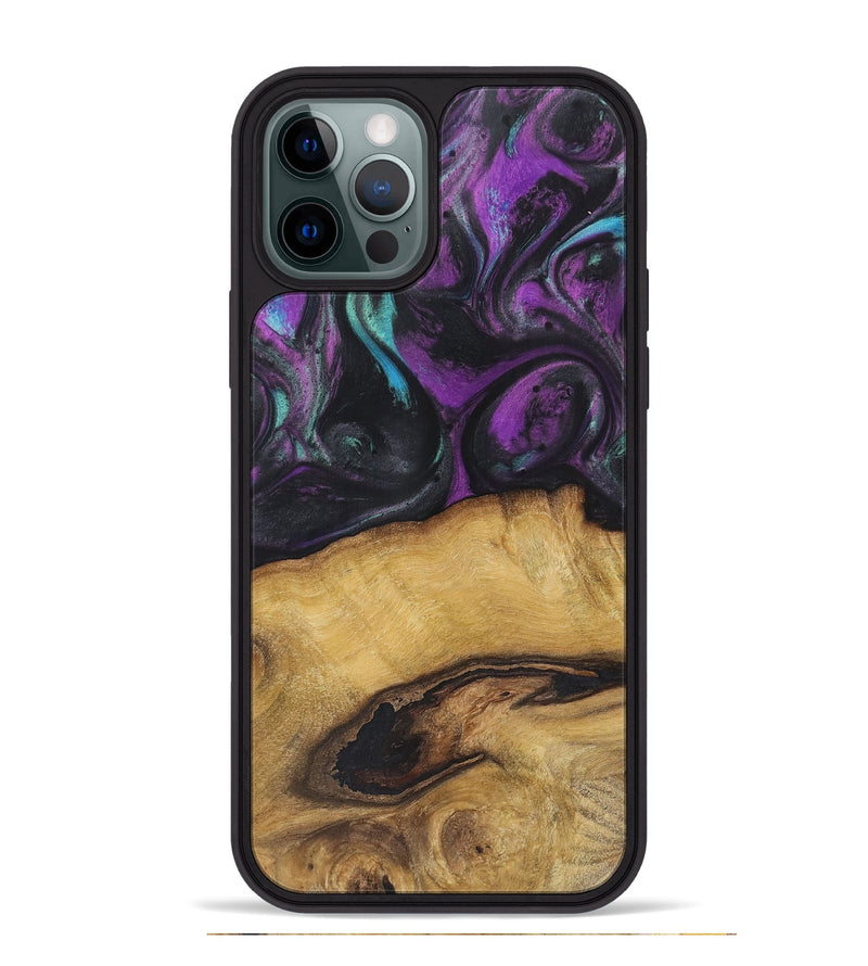 iPhone 12 Pro Max Wood Phone Case - Raquel (Purple, 725662)