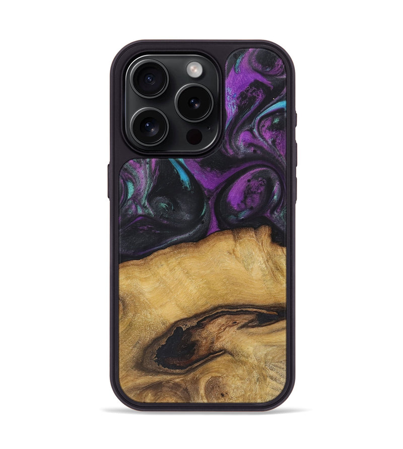 iPhone 15 Pro Wood Phone Case - Raquel (Purple, 725662)