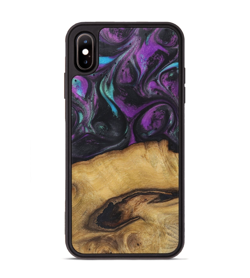 iPhone Xs Max Wood Phone Case - Raquel (Purple, 725662)