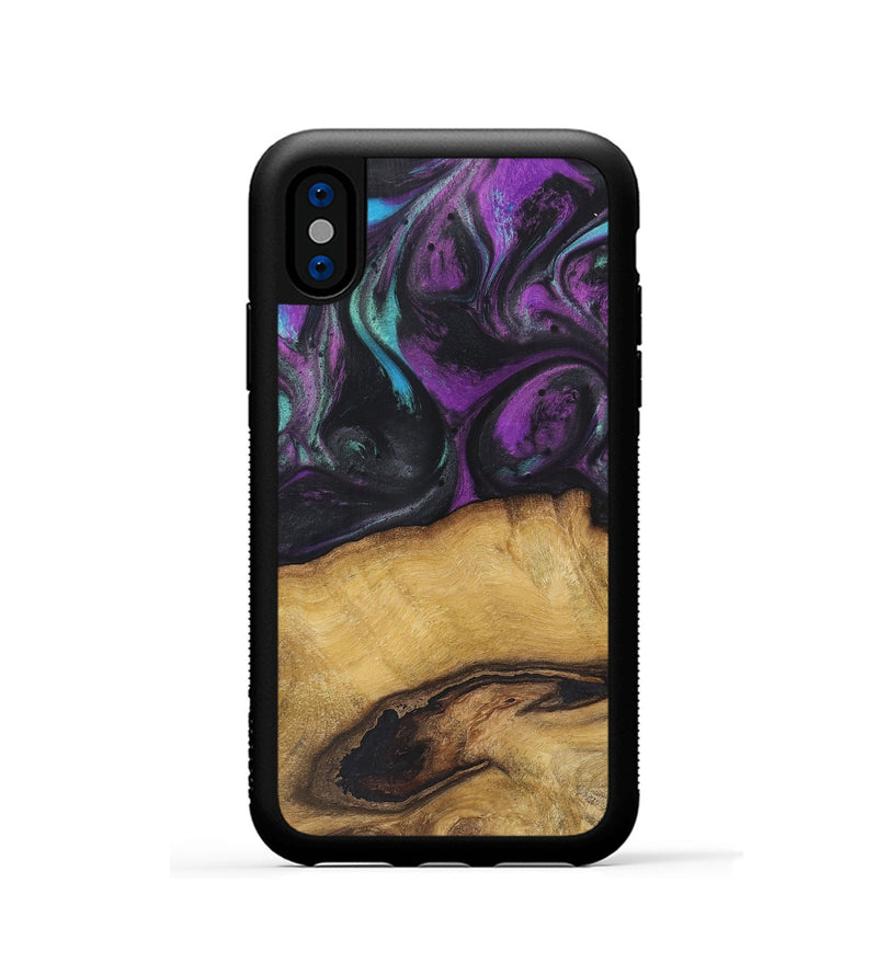 iPhone Xs Wood Phone Case - Raquel (Purple, 725662)