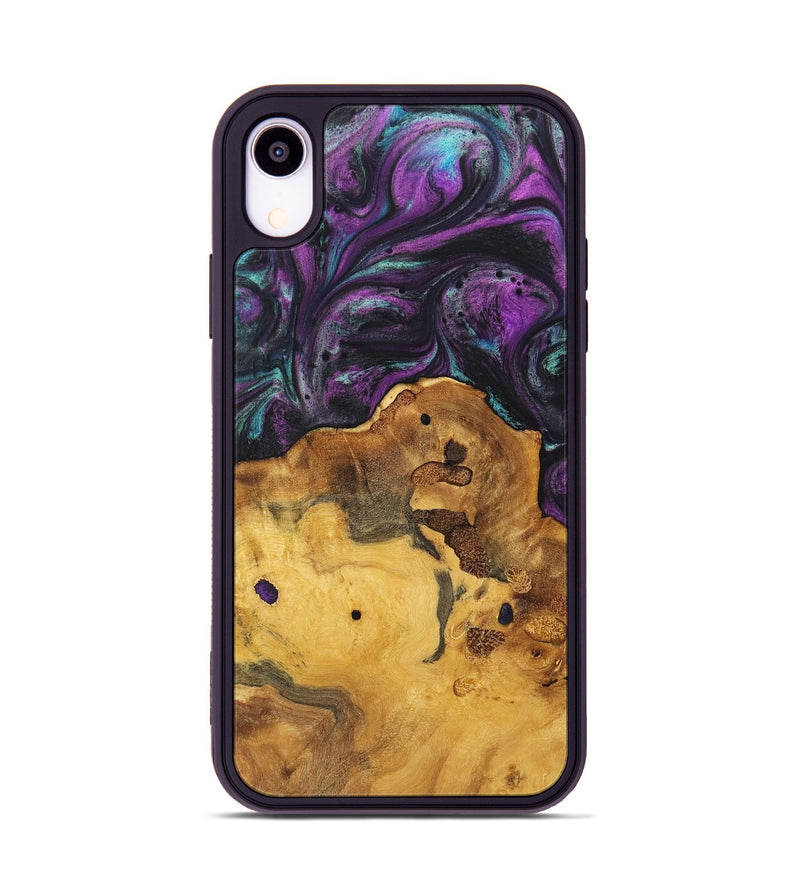 iPhone Xr Wood Phone Case - Jean (Purple, 725663)