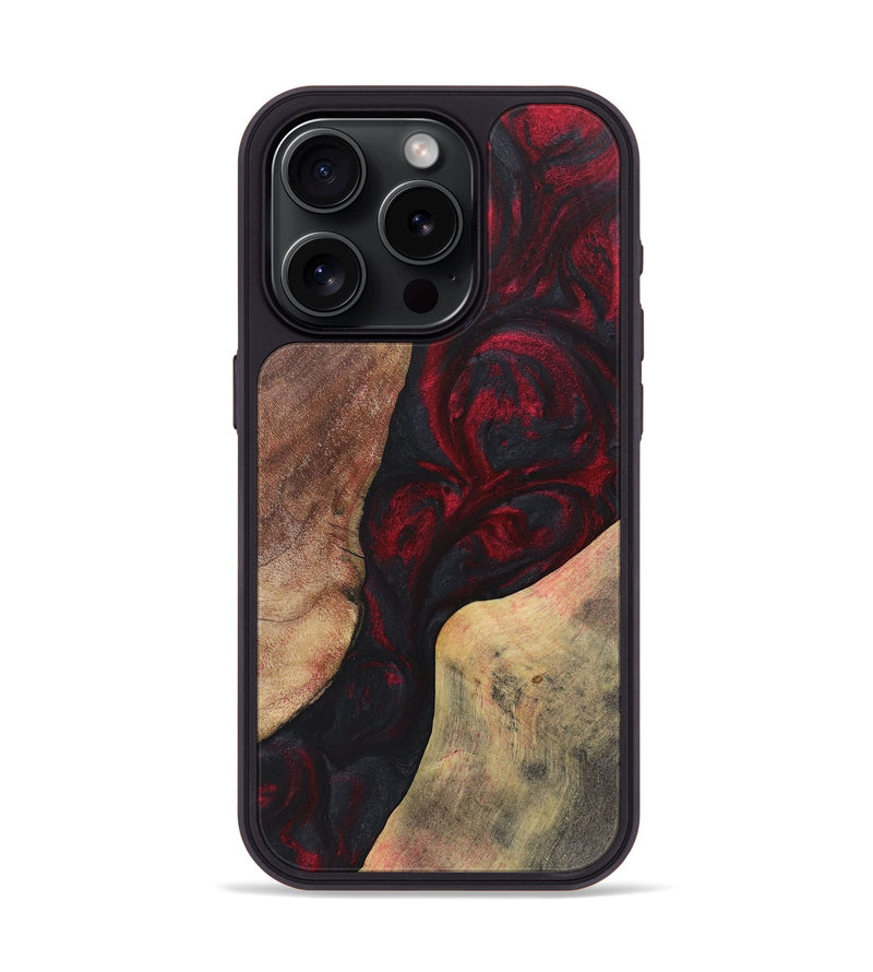 iPhone 15 Pro Wood Phone Case - Kaitlin (Red, 725682)