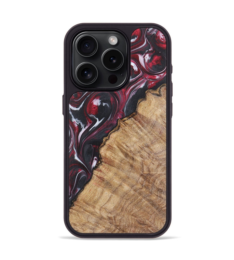 iPhone 15 Pro Wood Phone Case - Alex (Red, 725685)