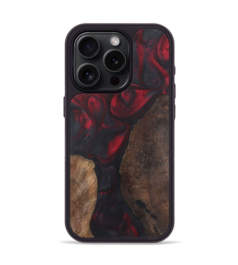 iPhone 15 Pro Wood Phone Case - Drake (Red, 725687)