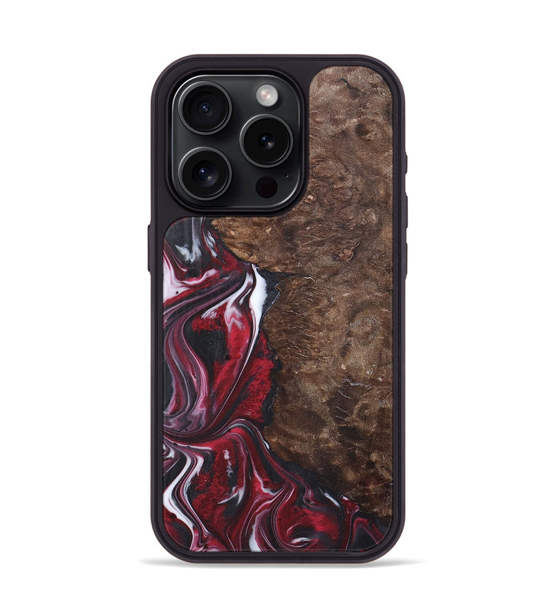 iPhone 15 Pro Wood Phone Case - Rudolph (Red, 725688)